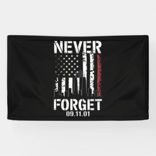 Banderoles Jour du Souvenir Ne Jamais Oublier le 11 Septembre