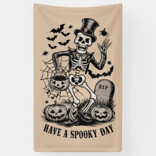 Banderoles Jour éffrayant Halloween Witch Squelette