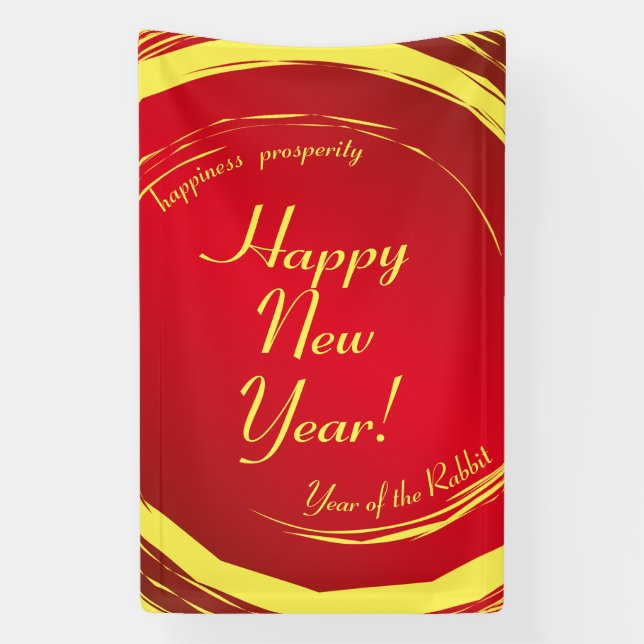 Banderoles Jour lunaire Bonheur Prosperity Harmonie (Verticale)