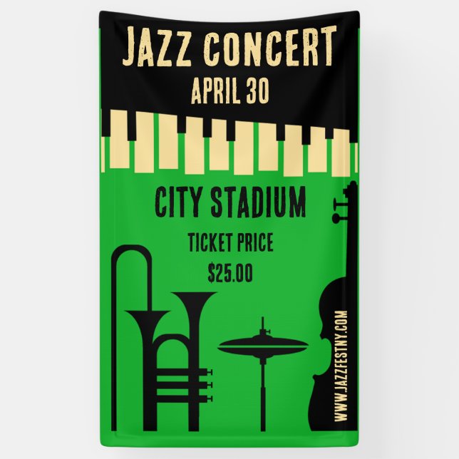 Banderoles Journée internationale du jazz 30 avril (Vertical)