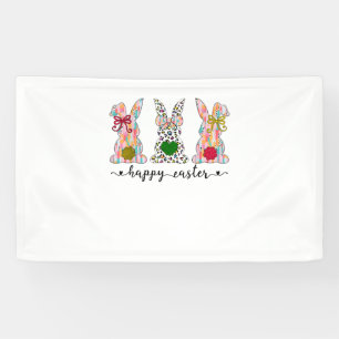 Banderoles Joyeuse coquette de Pâques lapin de Pâques avec la