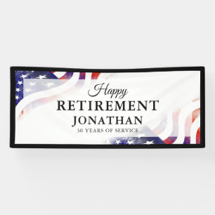 Banderoles Joyeuse retraite Drapeau américain