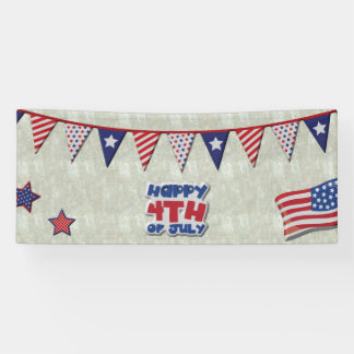 Banderoles Joyeux 4 juillet anniversaire de l'Amérique