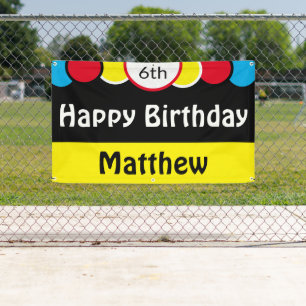 Banderoles Joyeux 6e anniversaire Matthew