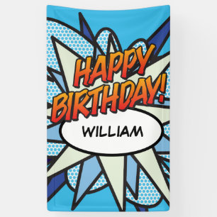 Banderoles JOYEUX ANNIVERSAIRE Bande Dessinée Pop Art