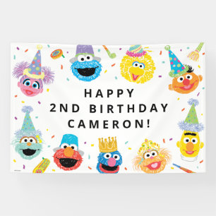 Banderoles Joyeux Anniversaire Confettis avec les Amis de Ses
