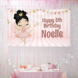 Banderoles Joyeux anniversaire ! Dancing Princess Ballerina a