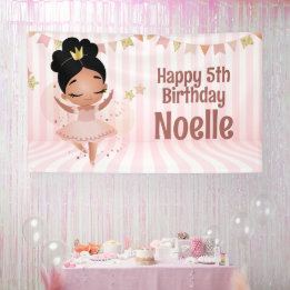 Banderoles Joyeux anniversaire ! Dancing Princess Ballerina a