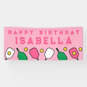 Banderoles Joyeux anniversaire de Pickleball