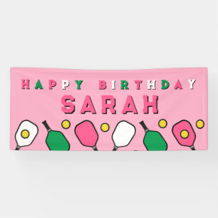 Banderoles Joyeux anniversaire de Pickleball