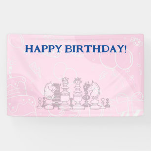 Banderoles Joyeux anniversaire des échecs