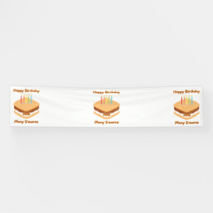 Banderoles Joyeux Anniversaire Et Beaucoup De S'mores 2.5x12 