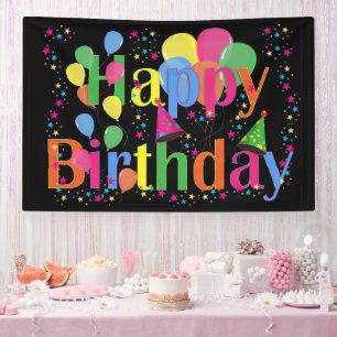 Banderoles Joyeux anniversaire, fête d'anniversaire