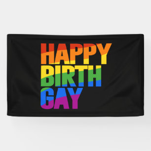 Banderoles Joyeux anniversaire gay