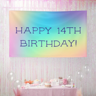 Banderoles Joyeux anniversaire ! Gradient souple et coloré