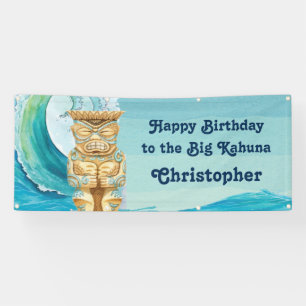 Banderoles Joyeux Anniversaire Grande Vague de Plage Kahuna T