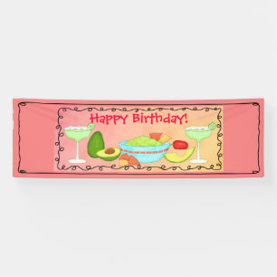 Banderoles Joyeux anniversaire Guacamole Margarita Custom
