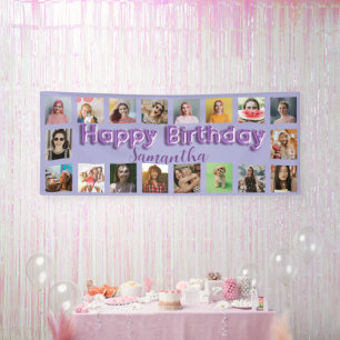 Banderoles Joyeux anniversaire n'importe quel âge 18 Photo vi