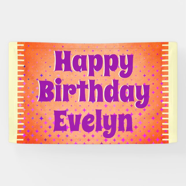 Banderoles Joyeux anniversaire personnalisé (Horizontal)