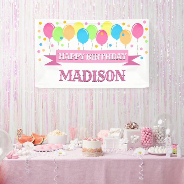Banderoles Joyeux anniversaire personnalisé (Fête)