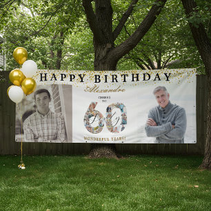 Banderoles Joyeux Anniversaire Pour 60 Ans de Photo Alors & M