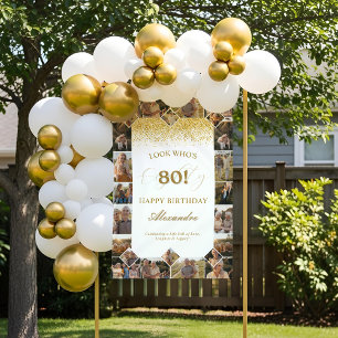 Banderoles Joyeux Anniversaire Pour 80 Ans de Collage de Phot