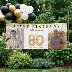 Banderoles Joyeux Anniversaire Pour 80 Ans de Photo Alors & M
