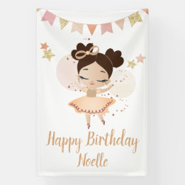 Banderoles Joyeux anniversaire ! Princesse Ballerina avec Bow
