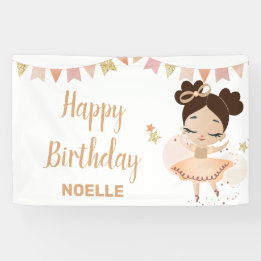 Banderoles Joyeux anniversaire ! Princesse Ballerina avec cou