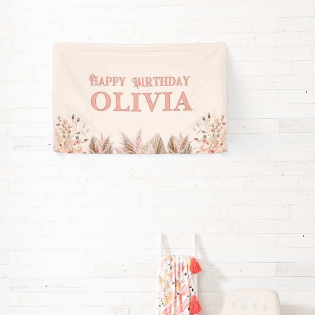 Banderoles Joyeux anniversaire Rainbow Girl (Insitu)