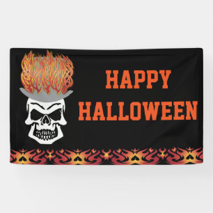 Banderoles Joyeux crâne d'Halloween