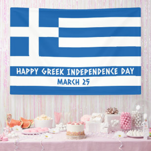 Banderoles Joyeux drapeau grec pour l'indépendance