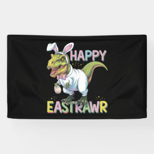 Banderoles Joyeux Eastrawr T Rex Pâques Dinosaure Lapin Œuf