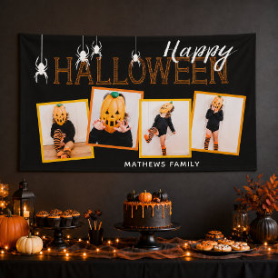 Banderoles Joyeux Halloween 4 Collage de Photos Famille
