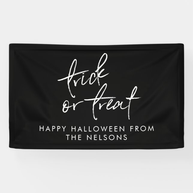 Banderoles Joyeux Halloween Drive By Family Name Script (Horizontal)