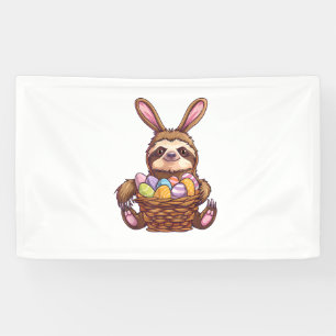 Banderoles Joyeux lapin de Pâques Pâques Panier OEufs de Pâqu