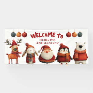 Banderoles Joyeux Noël Animaux Festive Enfants Bienvenue