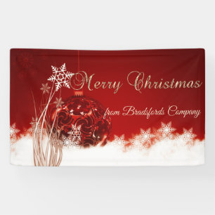 Banderoles Joyeux Noël, Boule de Noël rouge