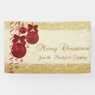 Banderoles Joyeux Noël, Boules de Noël, Glitterie, Entreprise