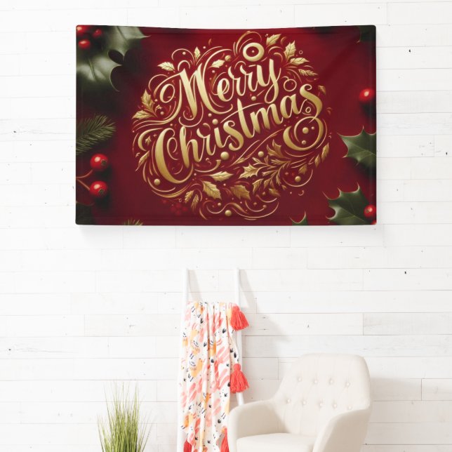 Banderoles Joyeux Noël de verdure (Insitu)