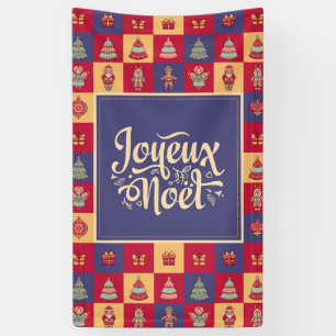 Banderoles Joyeux Noel français Joyeux Noël murale salutation