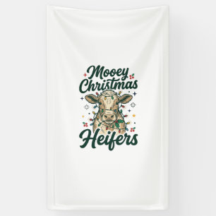 Banderoles Joyeux Noël Génisses Drôle de Vache Noël Design
