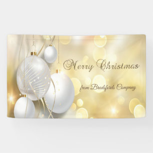 Banderoles Joyeux Noël, Ornements de Noël Or