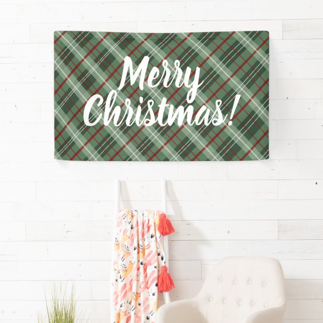 Banderoles Joyeux Noël Plaid personnalisable (En situation)