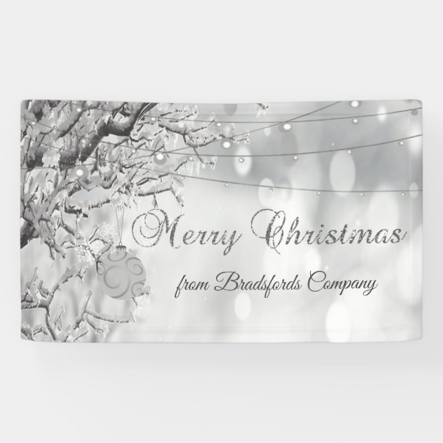 Banderoles Joyeux Noël, Winter Wonderland (Horizontal)
