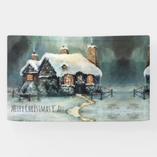 Banderoles Joyeux Noël Y'All merveilleuse nuit d'hiver