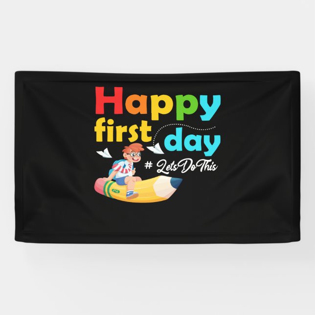 Banderoles Joyeux Premier Jour Faisons ce Welcome Back School (Horizontal)