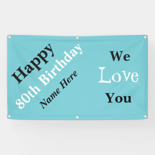 Banderoles Joyeux quatre-vingtième anniversaire en vente