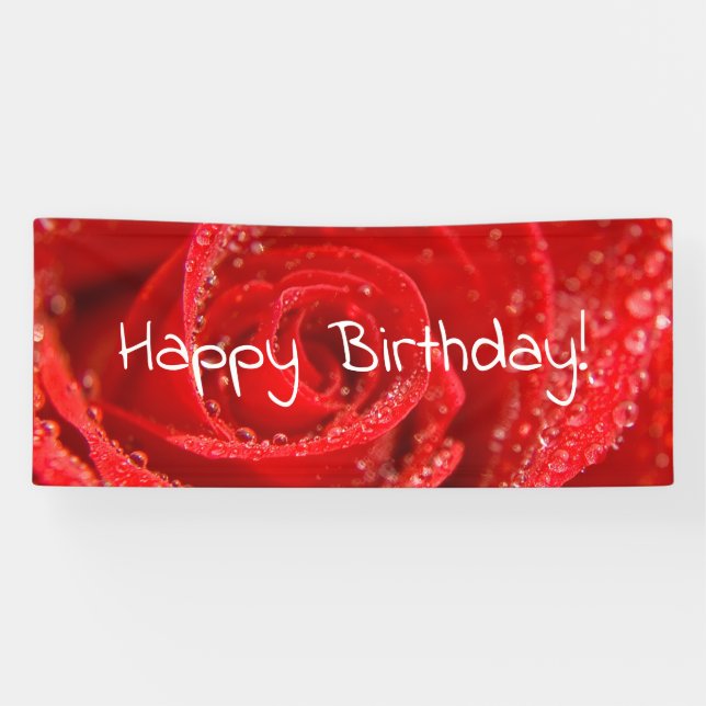 Banderoles joyeux rosé rouge rubis (Horizontal)