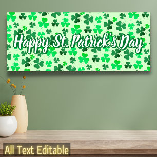 Banderoles Joyeux St Patrick's Day Clover Shamrock Irish Part